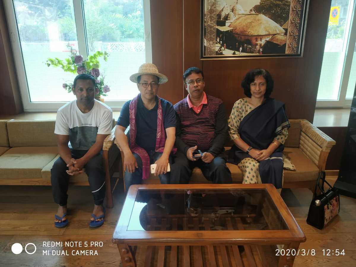  Felicitation to Nizara Phukon reached Delhi walking from Chairaideu district (Assam) with message to preserve  Environment