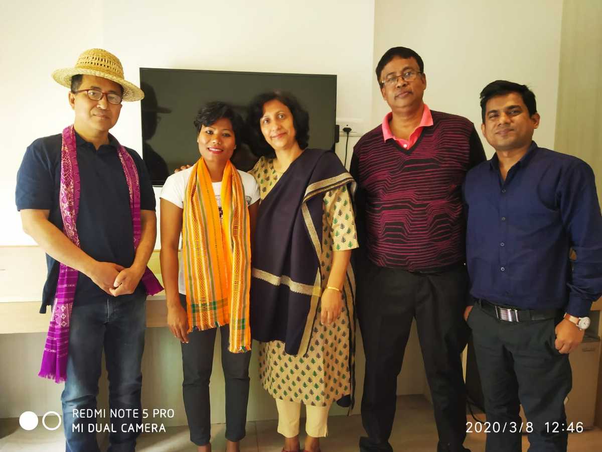 Felicitation to Nizara Phukon reached Delhi walking from Chairaideu district (Assam) with message to preserve  Environment