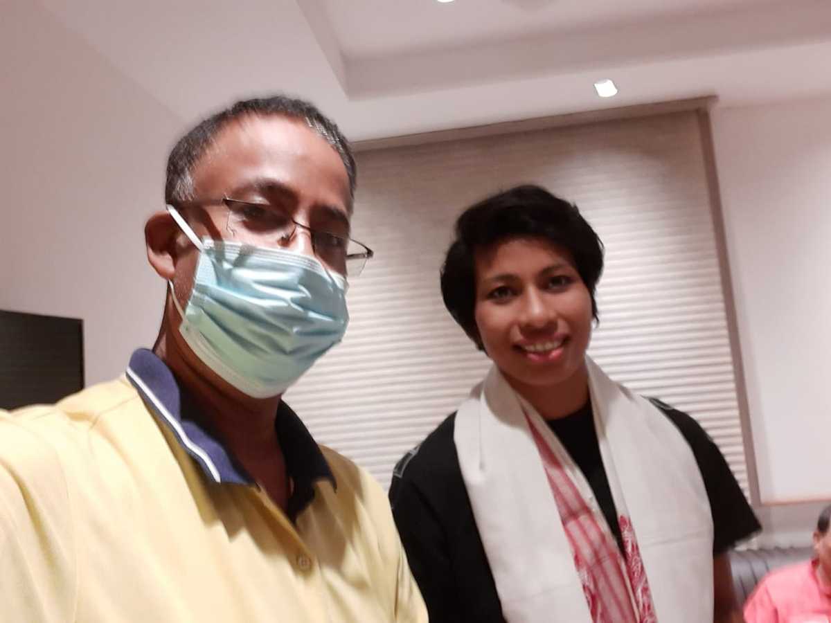 Lovelina Borgohain  with Dibyojit Dutta 