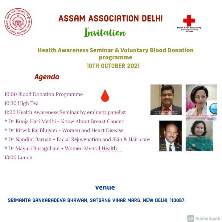 Invitation to the Medical Awareness Seminar & Voluntary Blood Donation program